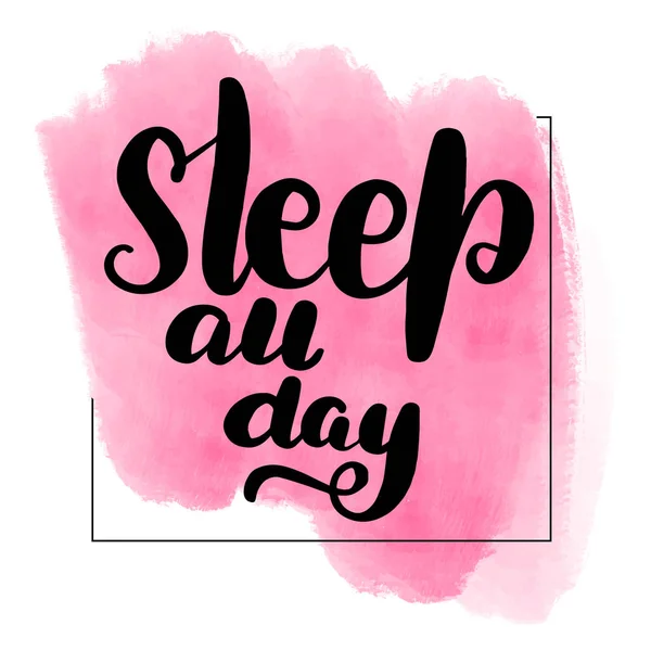 Sleep all day — Stock Vector