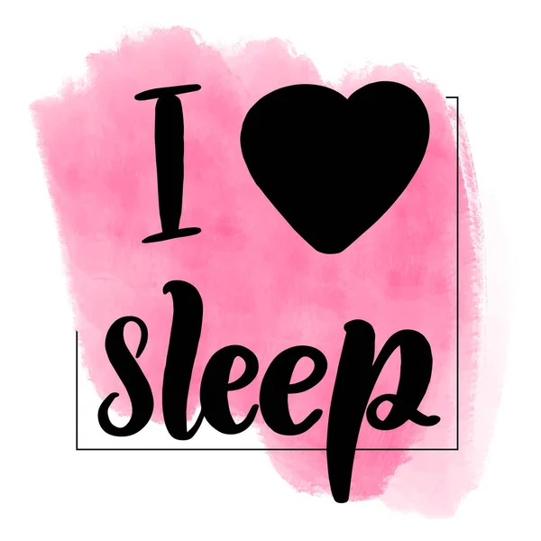 Schriftzug I love sleep — Stockvektor