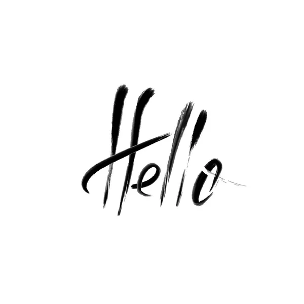 Penseel belettering Hello — Stockvector