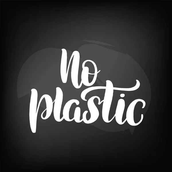 Schriftzug kein Plastik — Stockvektor