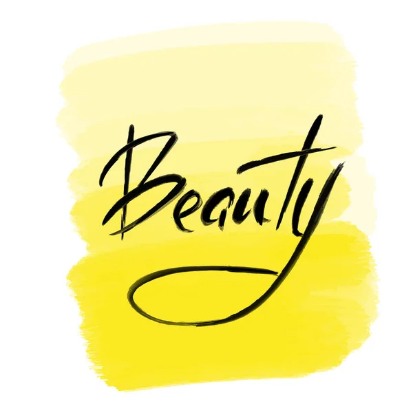 Pennello lettering bellezza — Vettoriale Stock