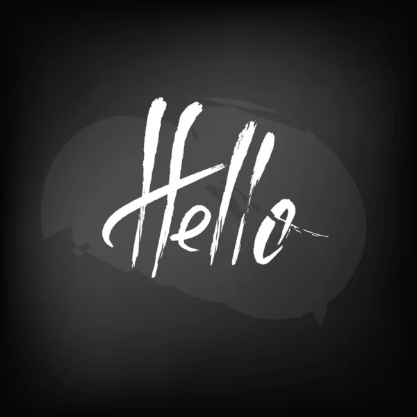Blackboard belettering Hello — Stockvector