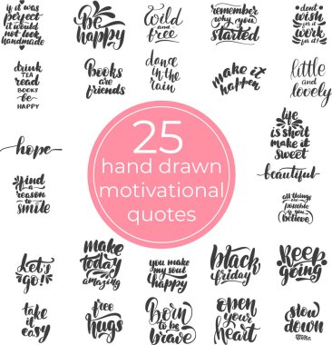 25 el yazısı motivasyonel tırnak