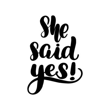 She said yes vector