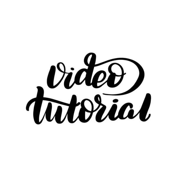 Belettering video tutorial — Stockvector