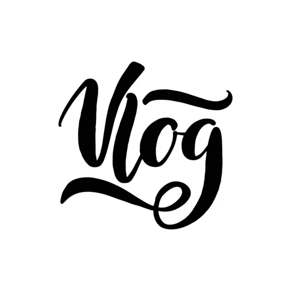 Cepillo de letras vlog — Vector de stock