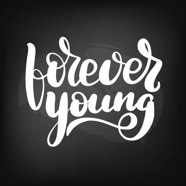 Lettering Para siempre joven — Archivo Imágenes Vectoriales