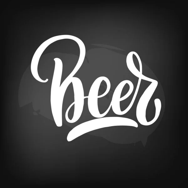 Blackboard belettering bier — Stockvector