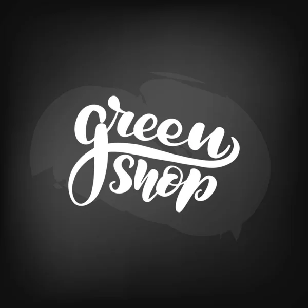 Schriftzug Green Shop — Stockvektor