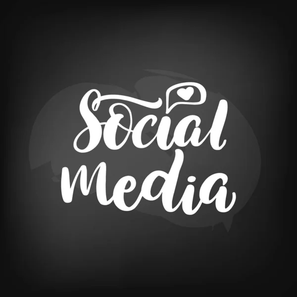 Lettering mídias sociais — Vetor de Stock