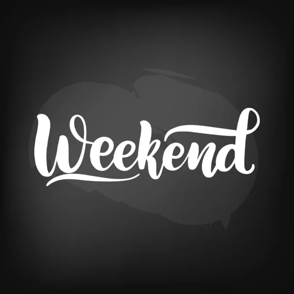 Tableau noir lettrage week-end — Image vectorielle
