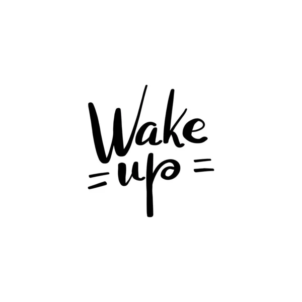 Lettering wake up — Stock Vector