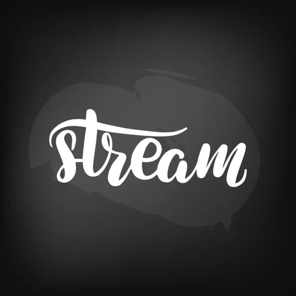 Blackboard belettering-stream — Stockvector