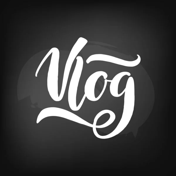 Pizarra letras vlog — Vector de stock