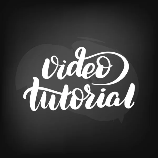 Belettering video tutorial — Stockvector