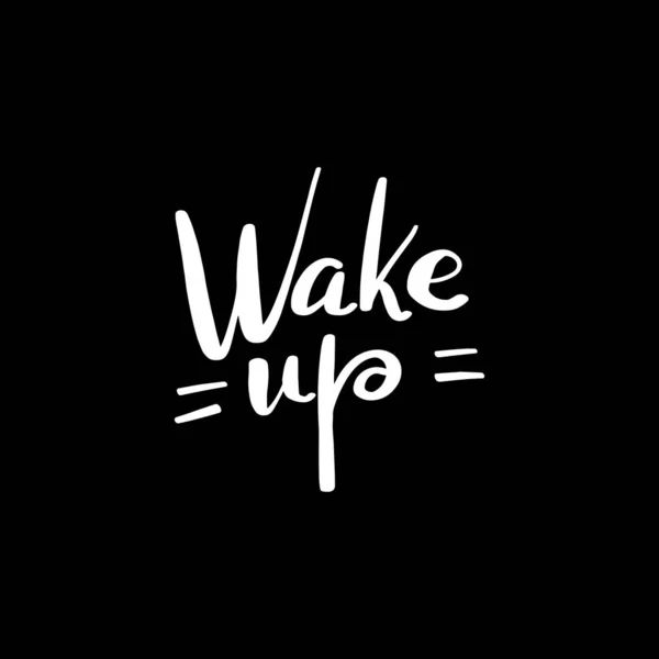 Belettering Wake up — Stockvector