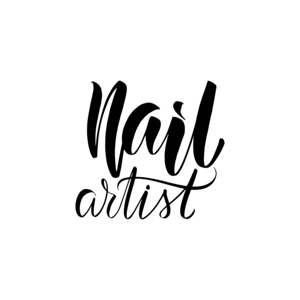 Belettering nagel kunstenaar — Stockvector