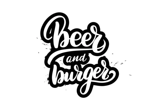 Cerveza y hamburguesa — Archivo Imágenes Vectoriales