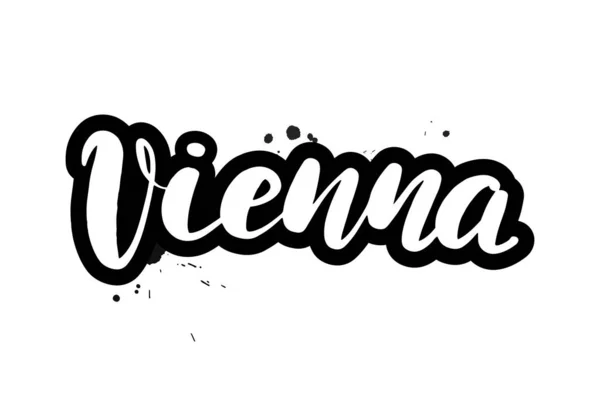 Cepillo de letras Viena — Vector de stock