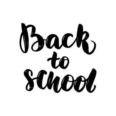 okula geri fırça yazı