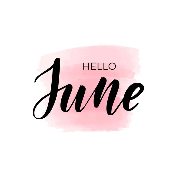 Bokstäver Hello juni — Stock vektor