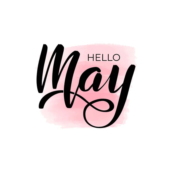 Lettering hello May — Stock Vector