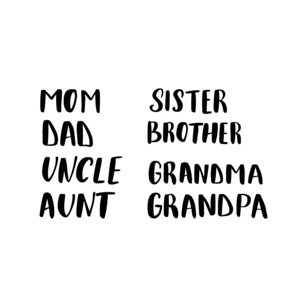 ชุดตัวอักษรของครอบครัว — ภาพเวกเตอร์สต็อก