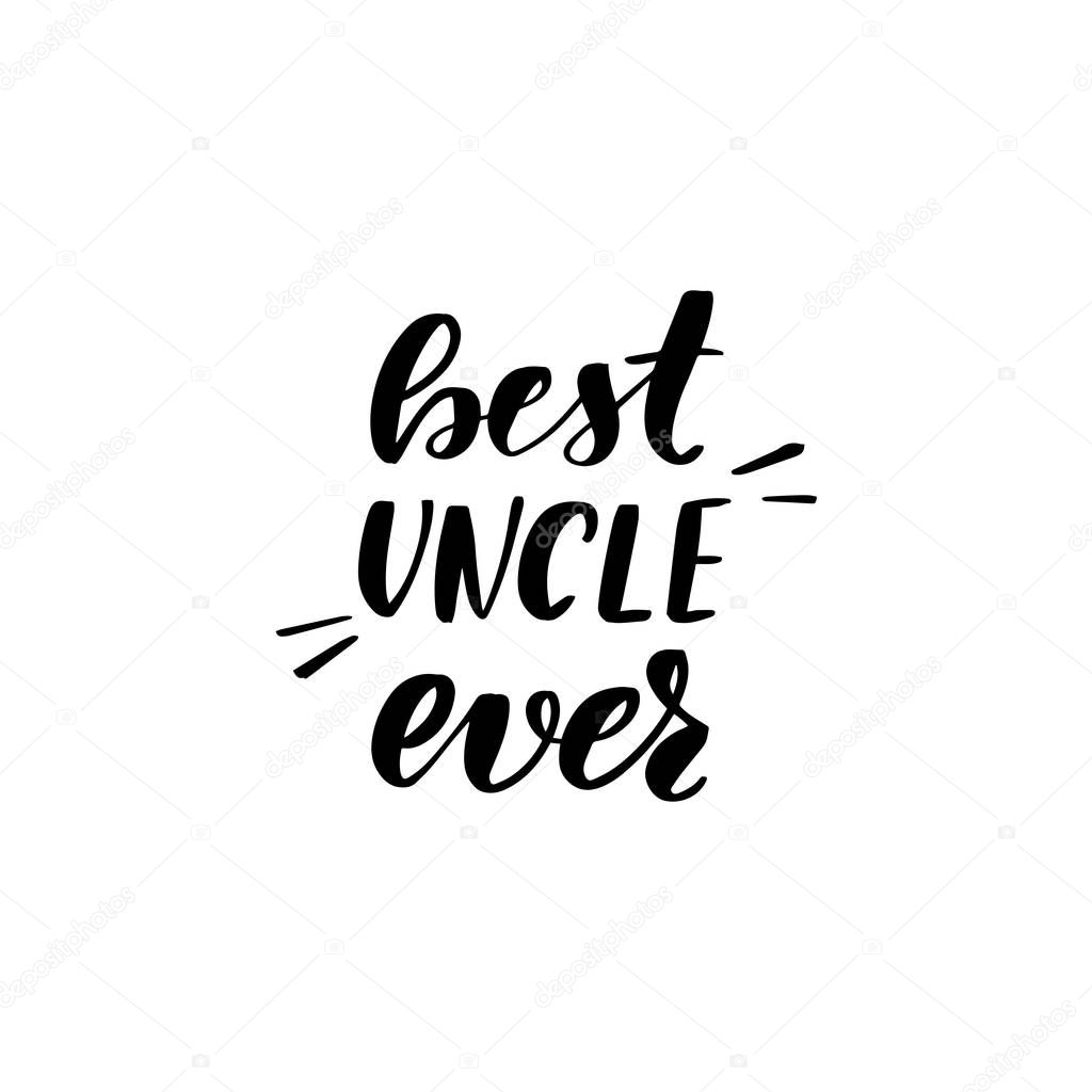 lettering best uncle ever