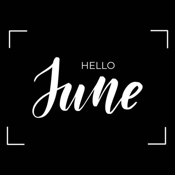 Letras hola junio — Vector de stock