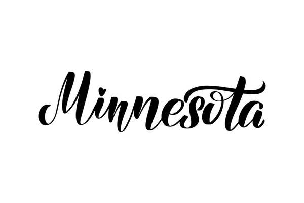Odręcznie napisanie Minnesota — Wektor stockowy