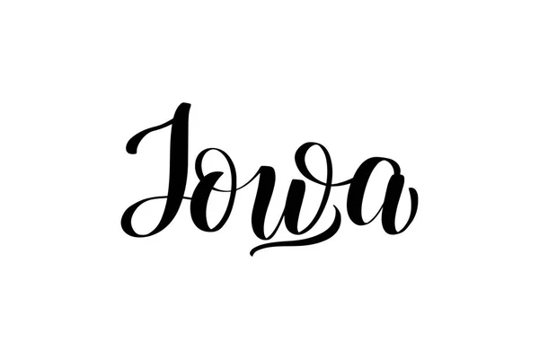 Letras de pincel Iowa — Archivo Imágenes Vectoriales