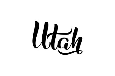 beyaz arka plan üzerinde izole el yazısı fırça harf kaligrafi illüstrasyon