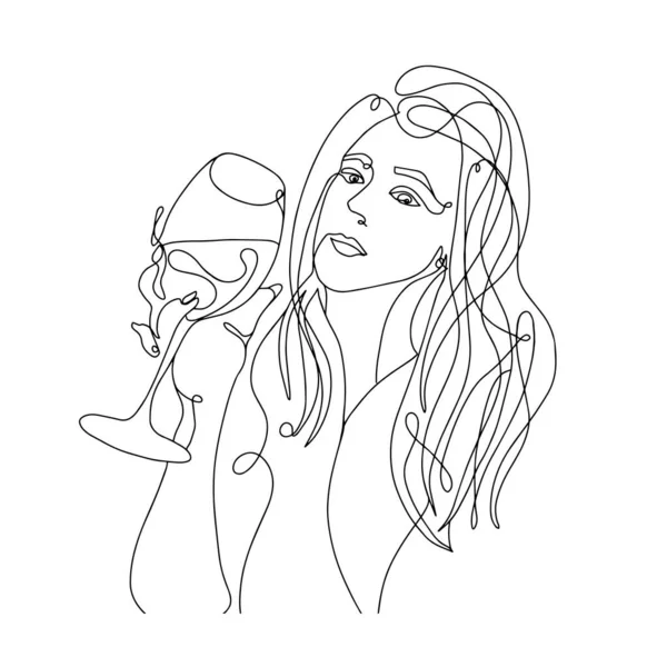 Femme beauté minimaliste, illustration vectorielle de stock — Image vectorielle