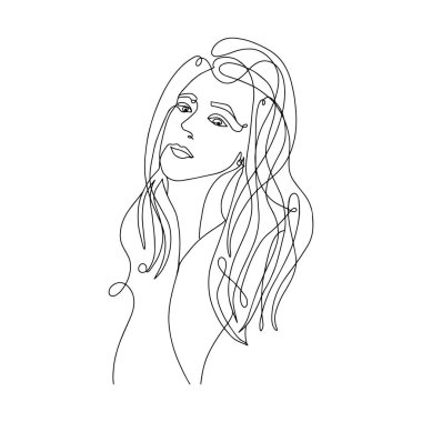 Kadın güzellik minimalist, vektör stok illüstrasyonu