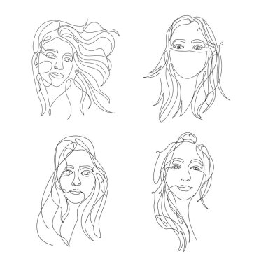 Kadın güzellik minimalist, vektör stok illüstrasyonu