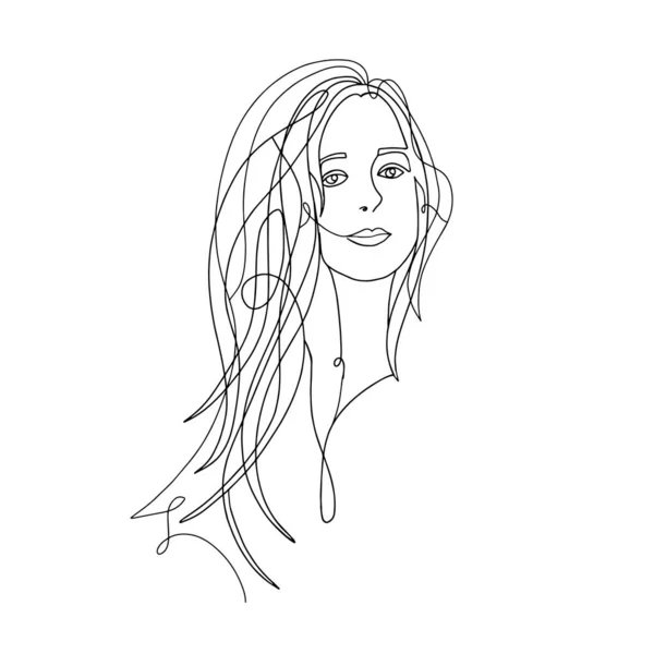 Femme beauté minimaliste, illustration vectorielle de stock — Image vectorielle