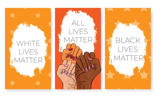 Черные жизни имеют значение. Жест афроамериканской руки — стоковый вектор