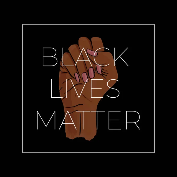 Siyahların hayatı önemlidir. Afrikalı Amerikalı kol hareketi — Stok Vektör
