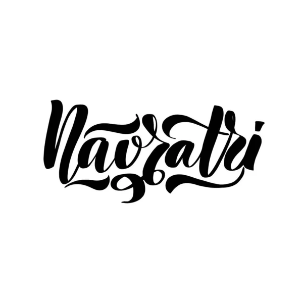 Glad Navratri. Indiska festivalen firande vektor typografi — Stock vektor