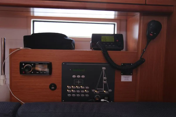 Vari Strumenti Dispositivi Parti Dello Yacht Navigazione Diporto — Foto Stock