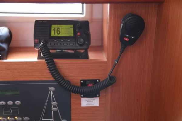 Vari Strumenti Dispositivi Parti Dello Yacht Navigazione Diporto Foto Stock