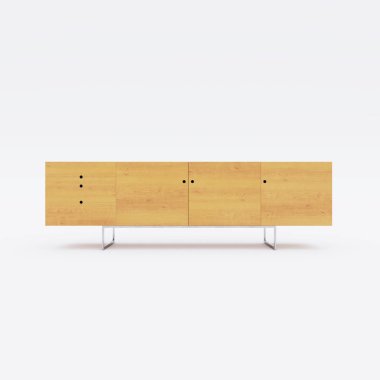 izole parlak kahverengi kabine 3D render