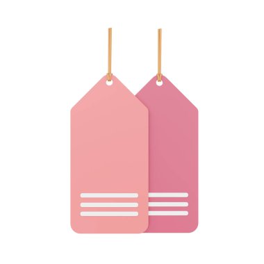 3d fiyat etiketi, 3d simgeleri, pastel minimal çizgi film biçimi izole edilmiş