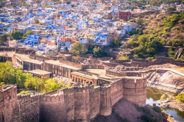 Jodhpur mavi şehir ve Mehrangarh Fort.