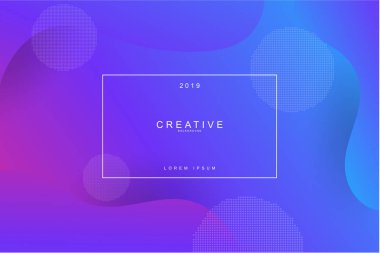 2019 yeni yıl parlak mavi ve mor arka plan vektör çizim 