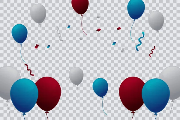Transparent Färgglada Ballonger Festliga Textur — Stock vektor