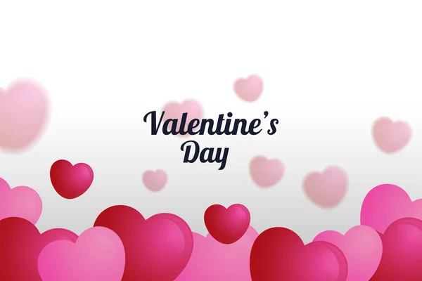 Cartel Del Día San Valentín Con Corazones Arrugados — Vector de stock