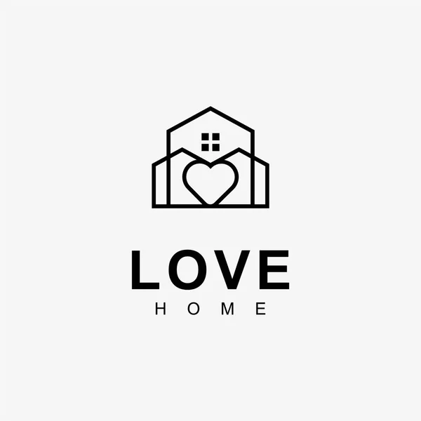Aşk Logo Simge Beyaz Arka Plan Üzerinde — Stok Vektör