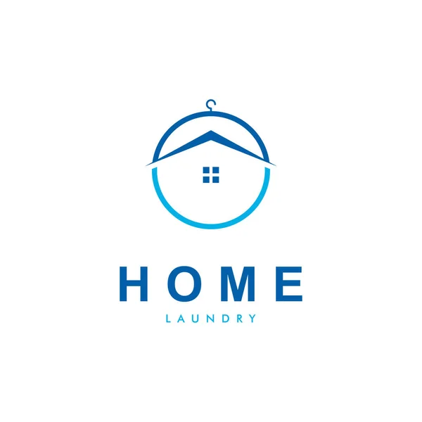 Çamaşırhane Logo Simge Beyaz Arka Plan Üzerinde — Stok Vektör