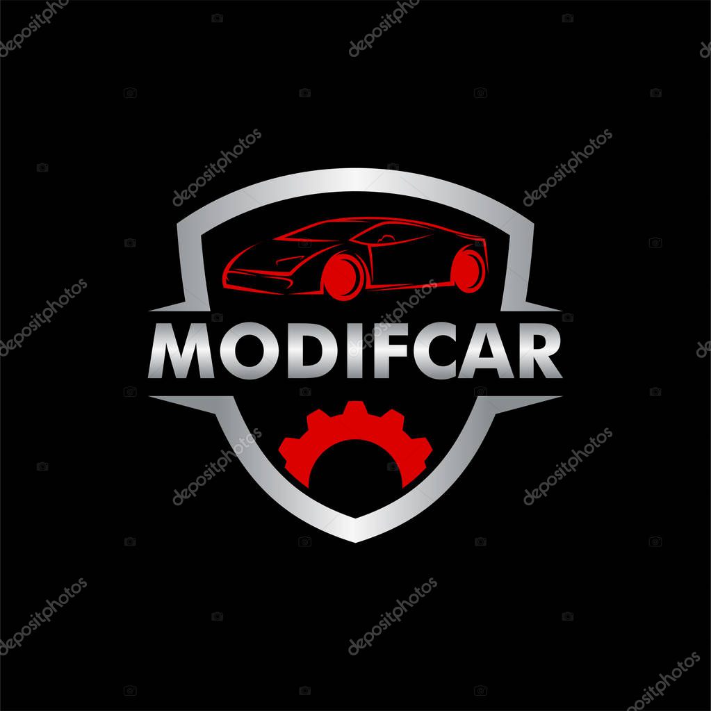 Modifcar logo on black background